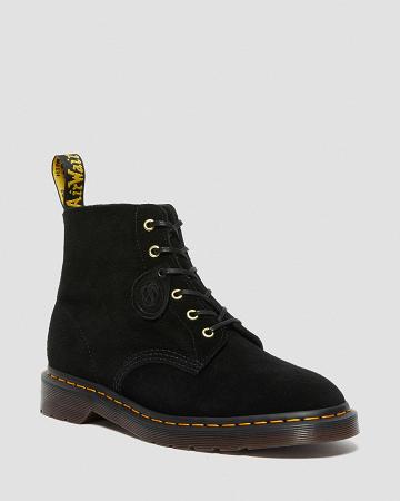 Dr Martens 101 Suede Enkellaars Dames Zwart | NL 95CTV